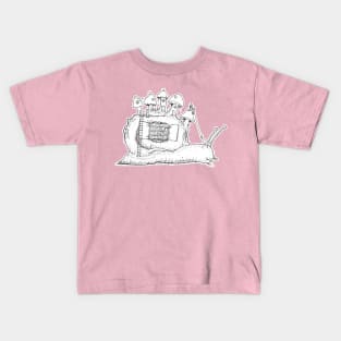 Snail Libarary Kids T-Shirt